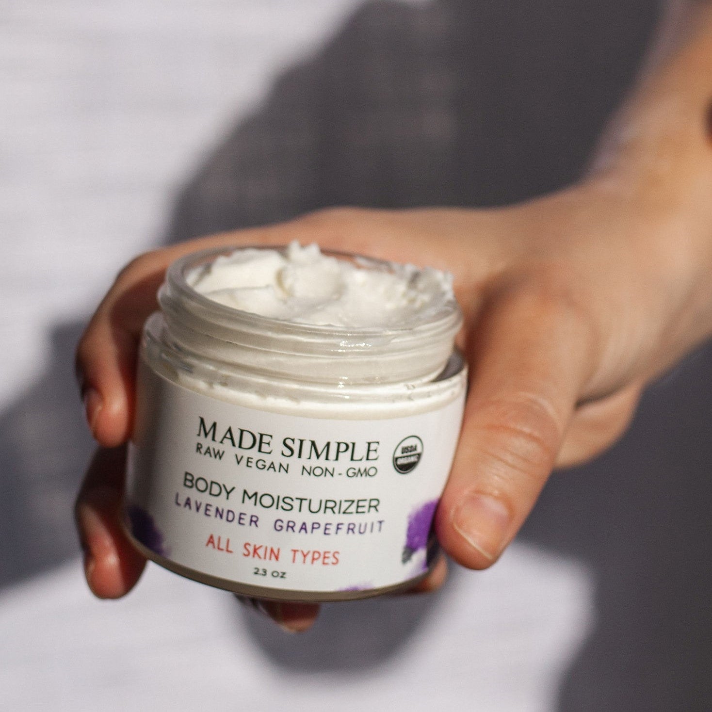 Lavender Grapefruit Moisturizer - Certified Organic, Vegan & Cruelty-free Made Simple Skin Care