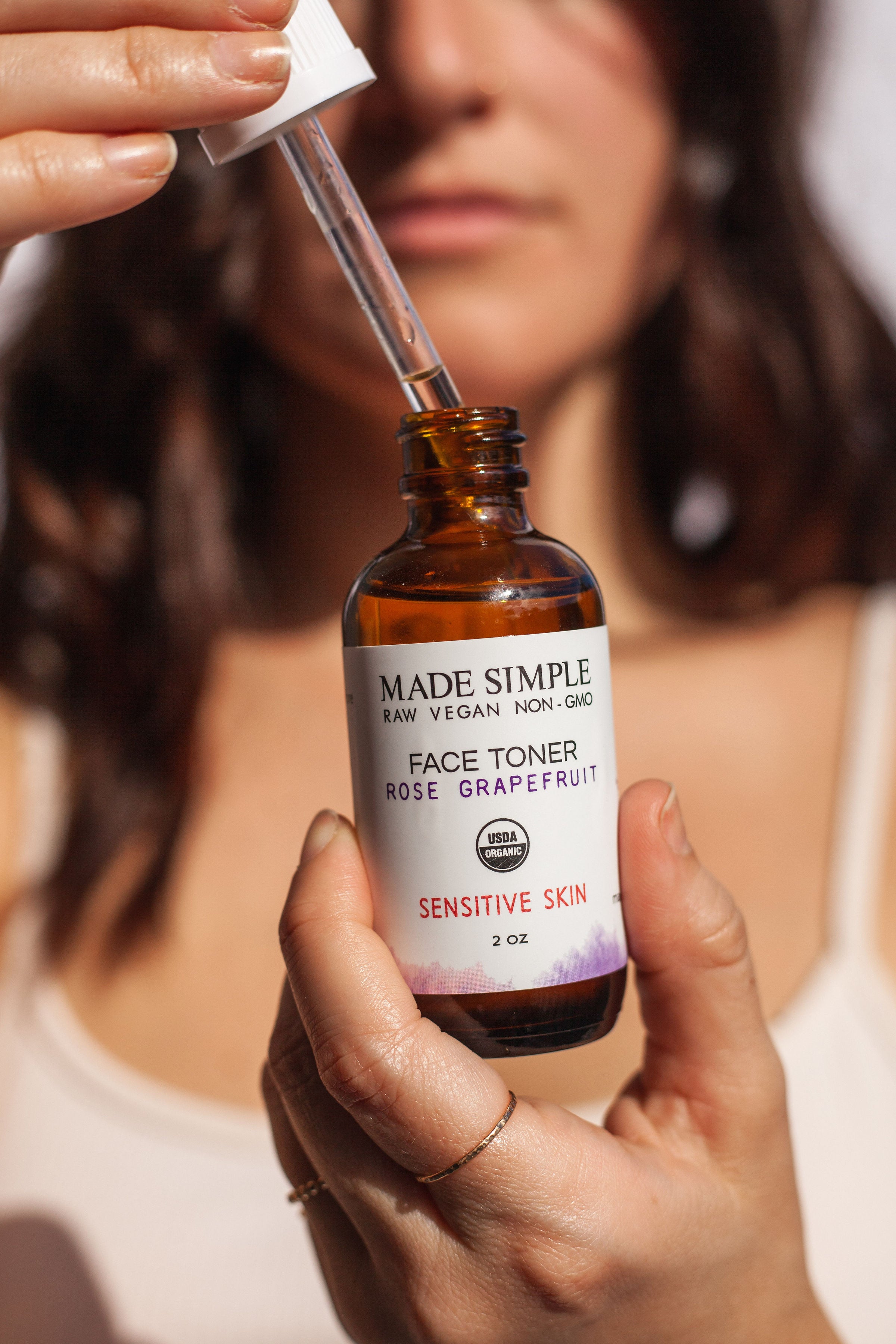 Rose Grapefruit Face Toner for Sensitive Skin - Certified Organic, Vegan & Cruelty-free Made Simple Skin Care